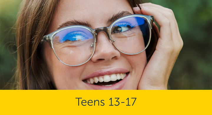 Teens 13 - 17, teen girl wearing glasses